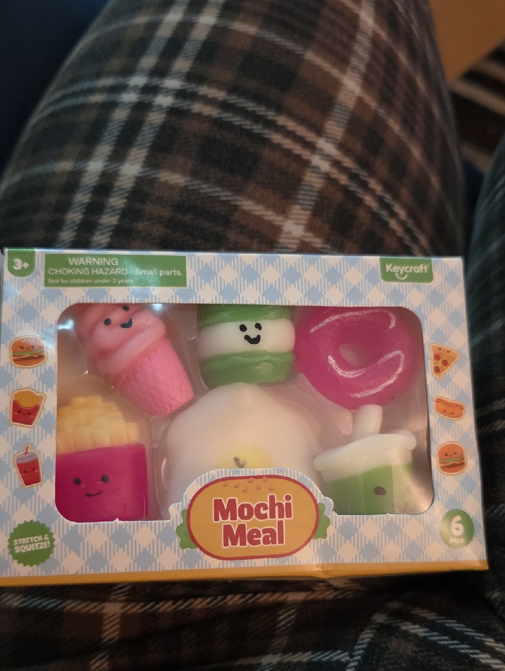 Keycraft Mochi Meal Cute Squishy Toy Set - Pink, White, Green
